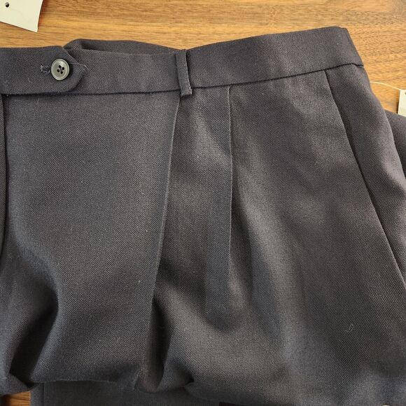 Talborts Womens 24W Black Wool Pleated Pants NEW Academia Career Work Office - Picture 6 of 8